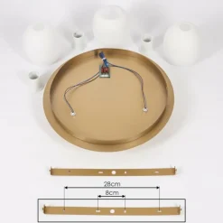 Plafonnier Pintacura Laiton, 3 lumières