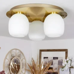 Plafonnier Pintacura Laiton, 3 lumières