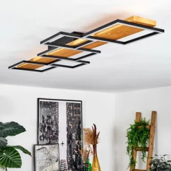 Plafonnier Pompu LED Écru, Noir, 1 lumière