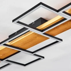Plafonnier Pompu LED Écru, Noir, 1 lumière