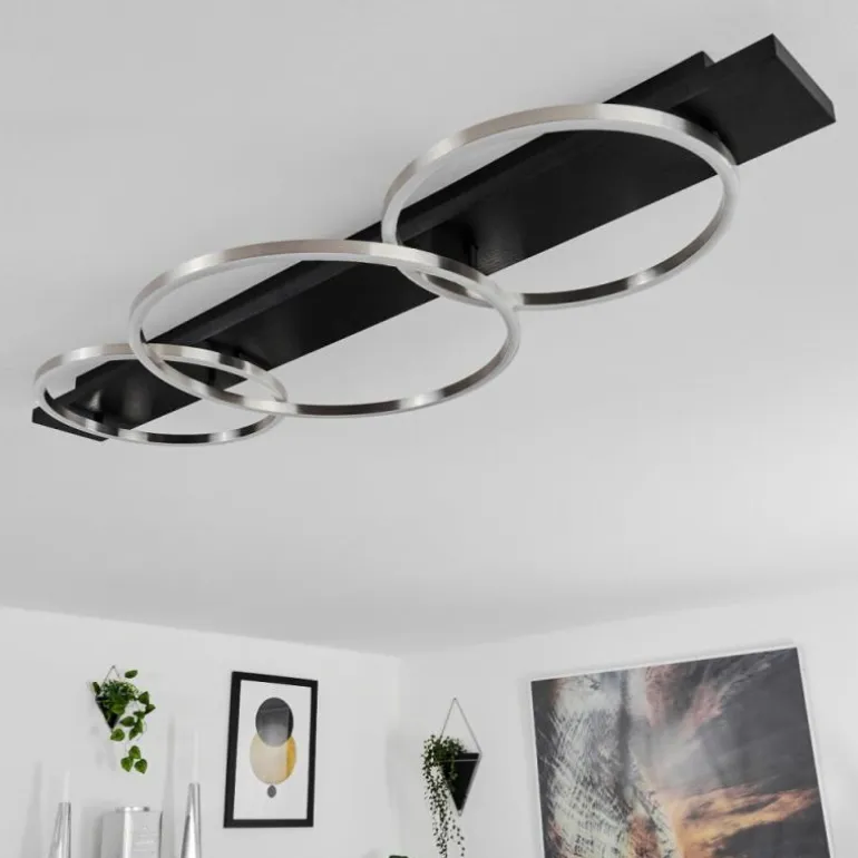 Plafonnier Pompu LED Noir, 3 lumières