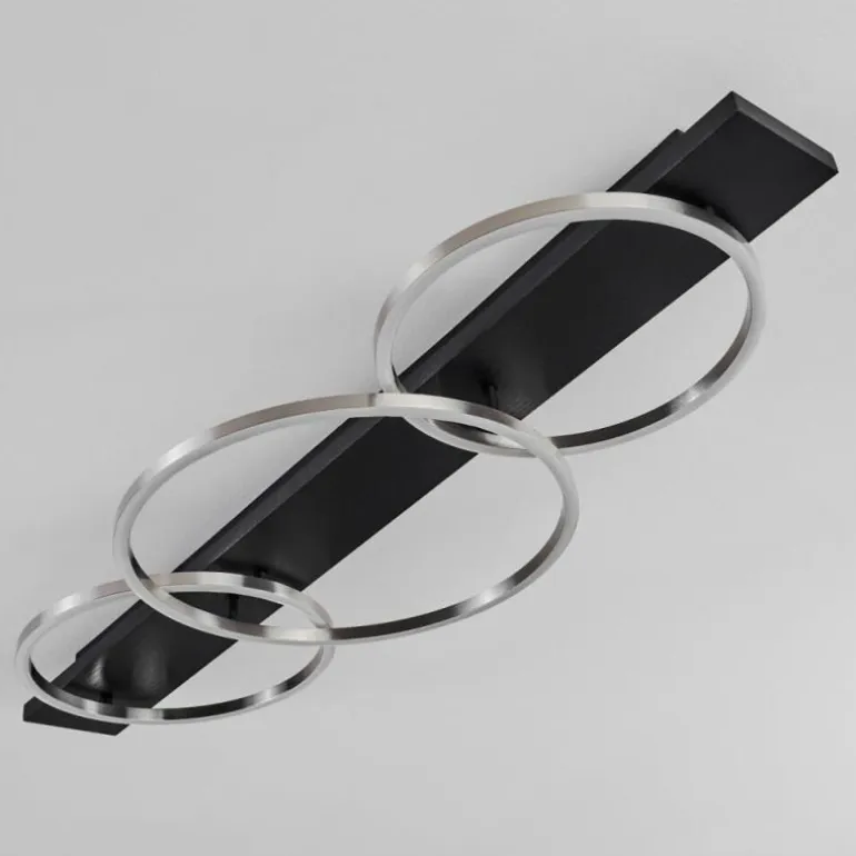 Plafonnier Pompu LED Noir, 3 lumières