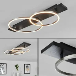 Plafonnier Pompu LED Noir, 2 lumières