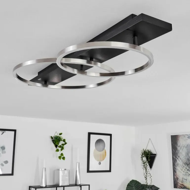 Plafonnier Pompu LED Noir, 2 lumières