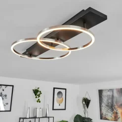 Plafonnier Pompu LED Noir, 2 lumières