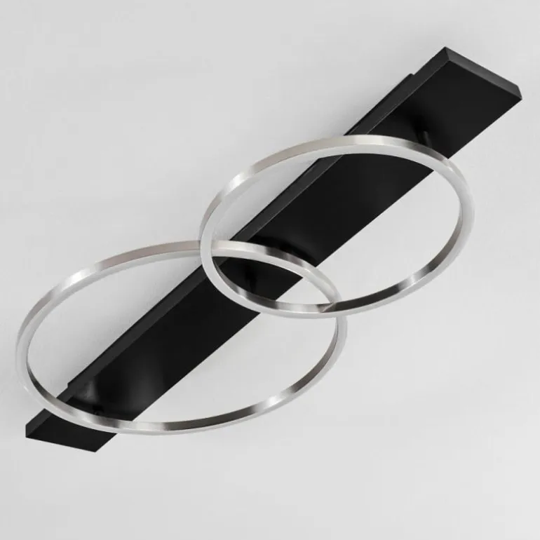 Plafonnier Pompu LED Noir, 2 lumières