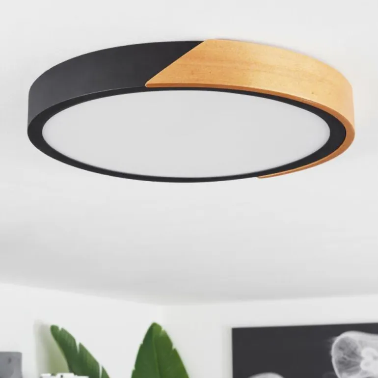 Plafonnier Pontchardon LED Brun, Noir, 1 lumière