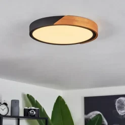 Plafonnier Pontchardon LED Brun, Noir, 1 lumière