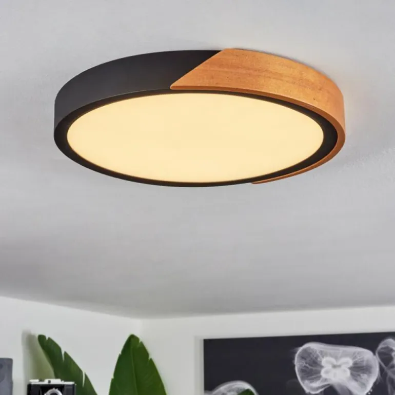 Plafonnier Pontchardon LED Brun, Noir, 1 lumière