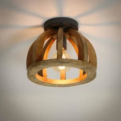Plafonnier Portelo Noir, 1 lumière