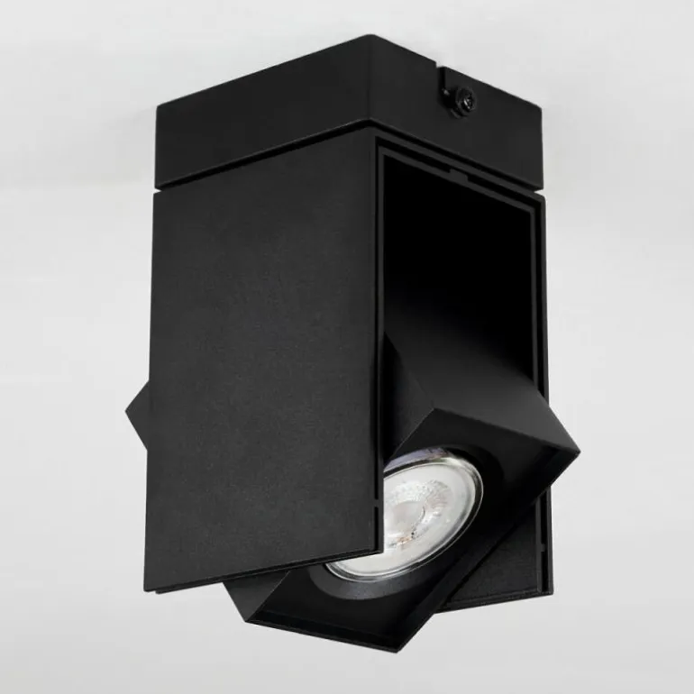 Plafonnier Prassinet Noir, 1 lumière