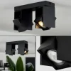 Plafonnier Prassinet Noir, 2 lumières