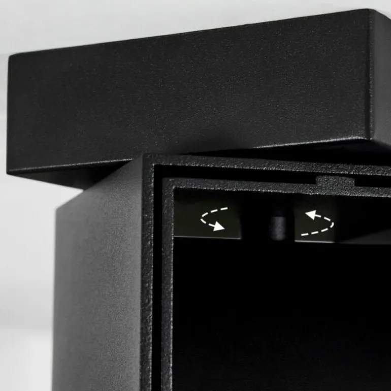 Plafonnier Prassinet Noir, 2 lumières