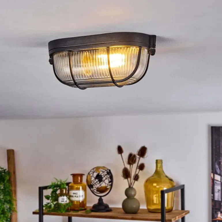 Plafonnier Quintay Noir, 1 lumière
