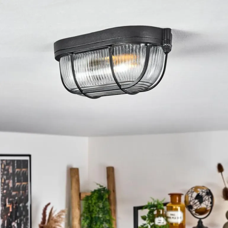 Plafonnier Quintay Noir, 1 lumière