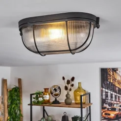 Plafonnier Quintay Noir, 1 lumière