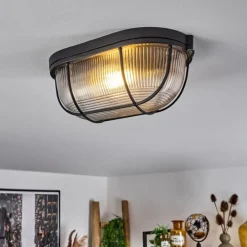 Plafonnier Quintay Noir, 1 lumière