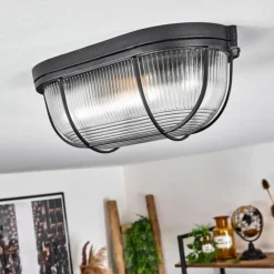 Plafonnier Quintay Noir, 1 lumière