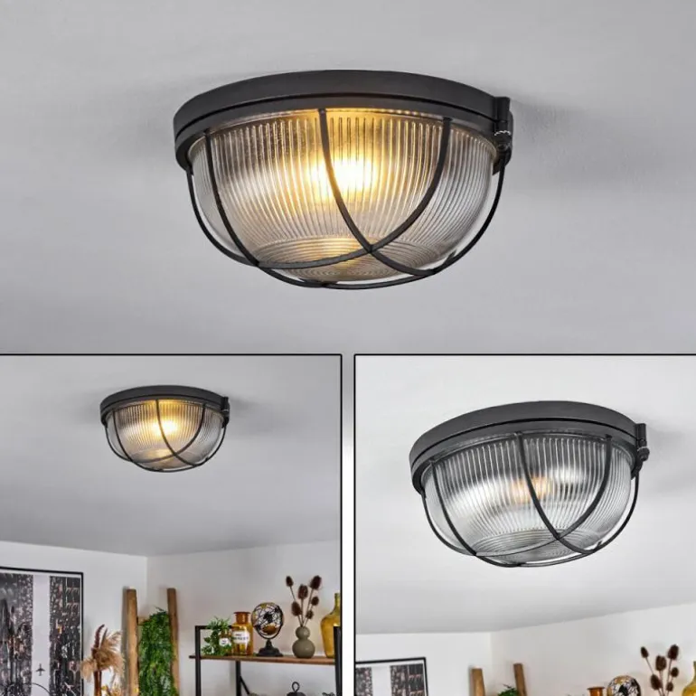 Plafonnier Quintay Noir, 1 lumière