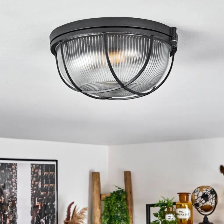 Plafonnier Quintay Noir, 1 lumière