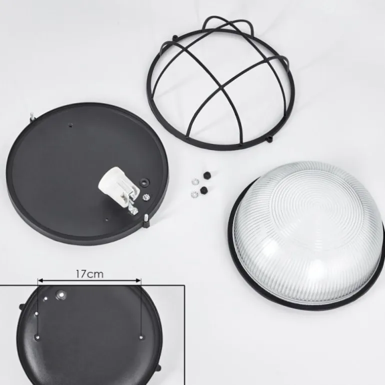 Plafonnier Quintay Noir, 1 lumière