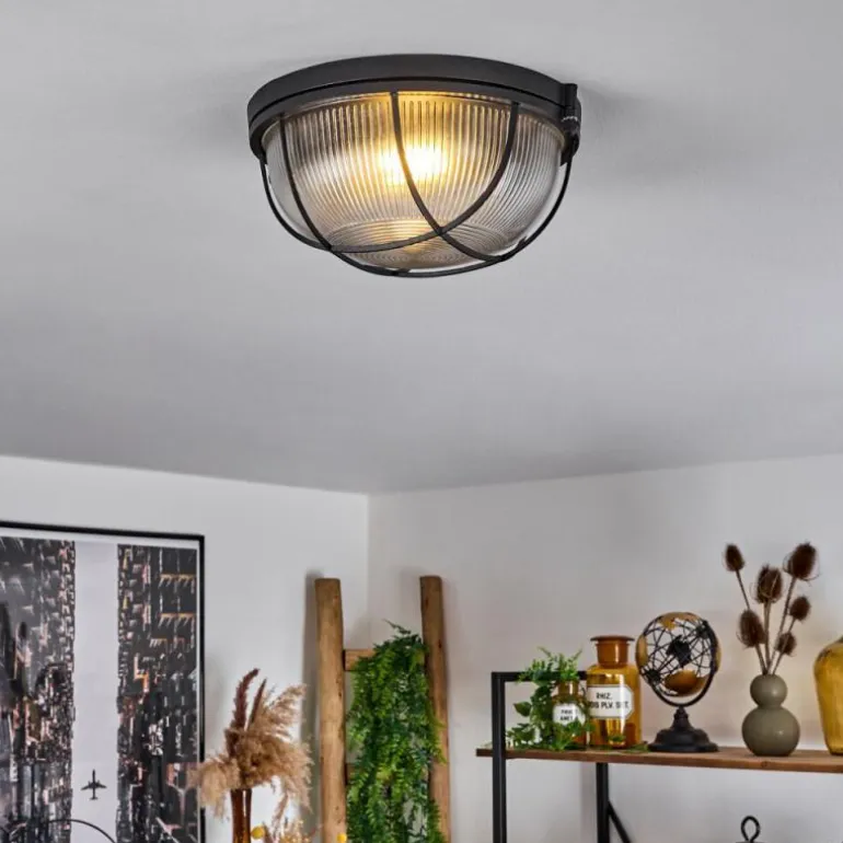 Plafonnier Quintay Noir, 1 lumière