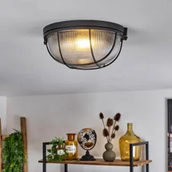 Plafonnier Quintay Noir, 1 lumière