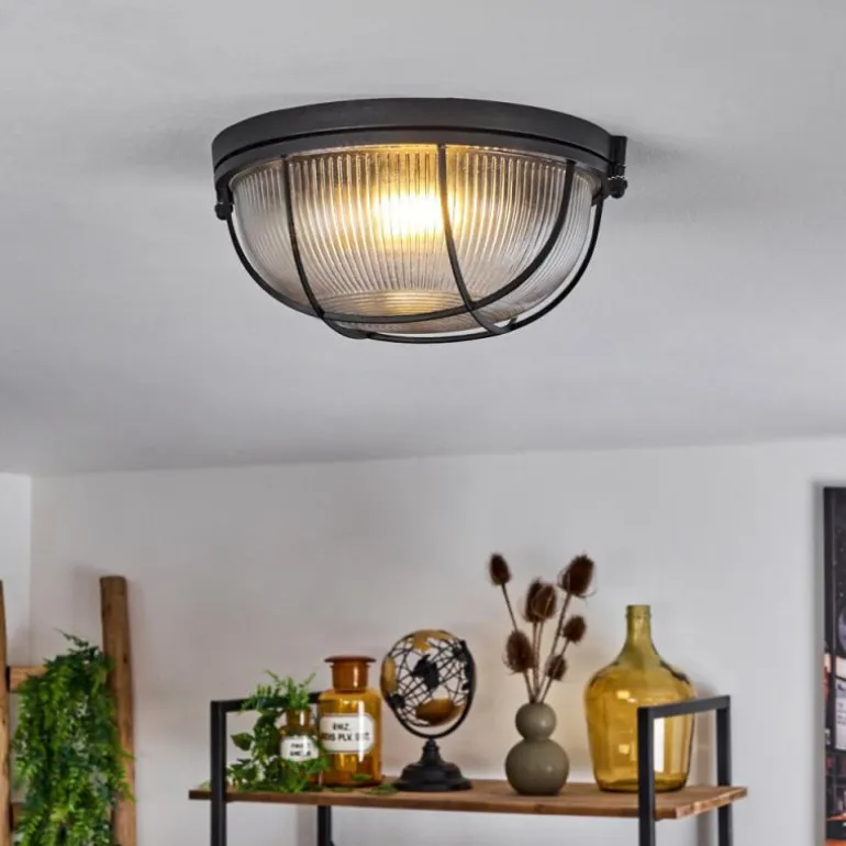 Plafonnier Quintay Noir, 1 lumière