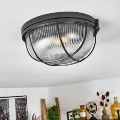 Plafonnier Quintay Noir, 1 lumière
