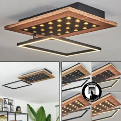 Plafonnier Ramilos LED Écru, Noir, 1 lumière