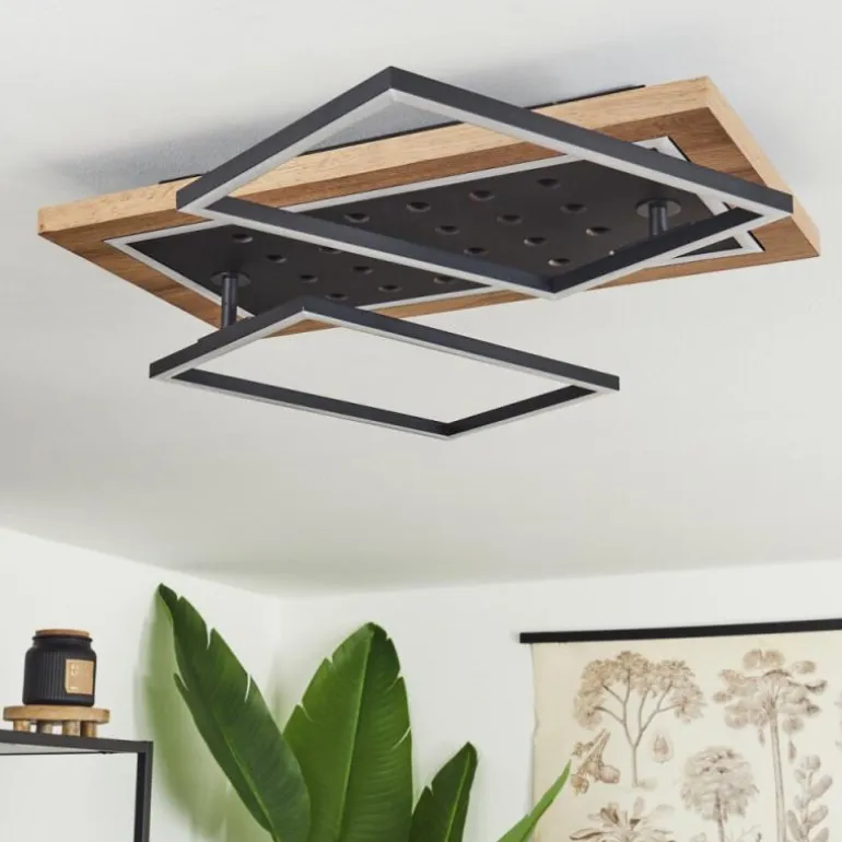 Plafonnier Ramilos LED Écru, Noir, 1 lumière