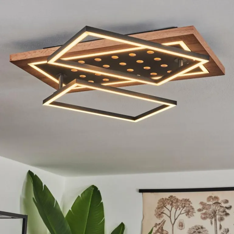 Plafonnier Ramilos LED Écru, Noir, 1 lumière