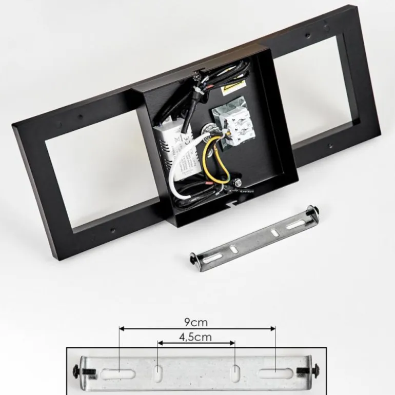 Plafonnier Reboleiro LED Noir, 2 lumières
