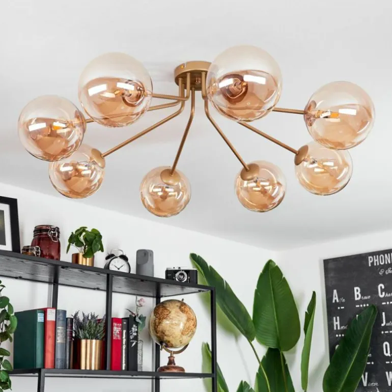Plafonnier Remaisnil Laiton, 8 lumières