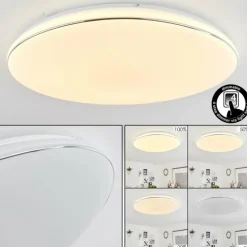 Plafonnier Remenoville LED Chrome, Blanc, 1 lumière