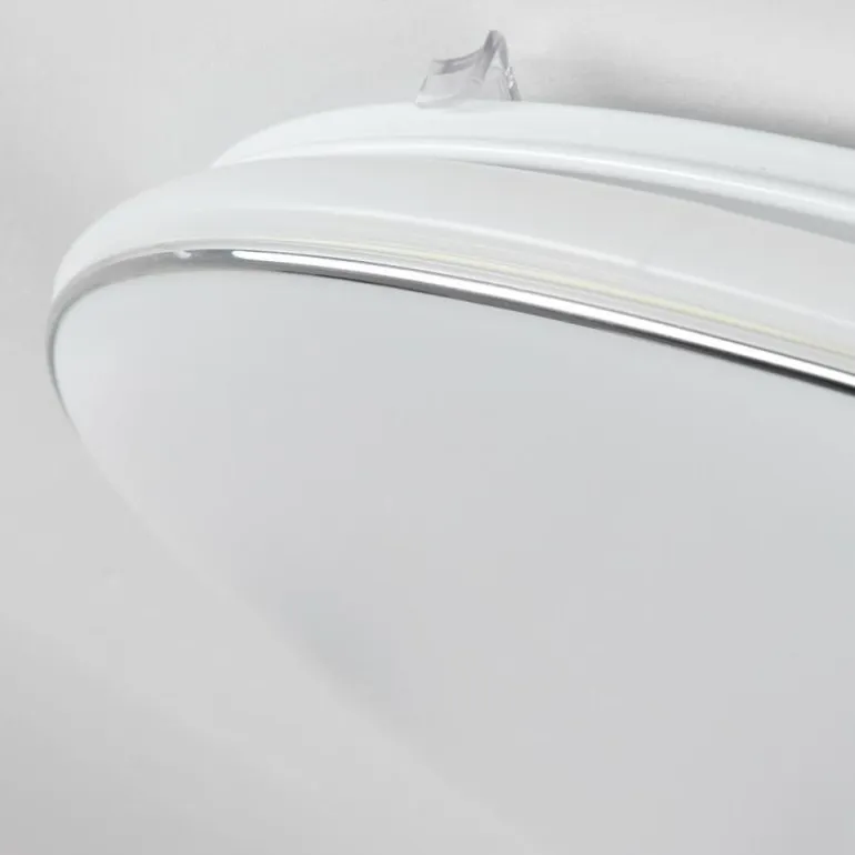 Plafonnier Remenoville LED Chrome, Blanc, 1 lumière