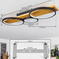 Plafonnier Rodekro LED Écru, Noir, 1 lumière