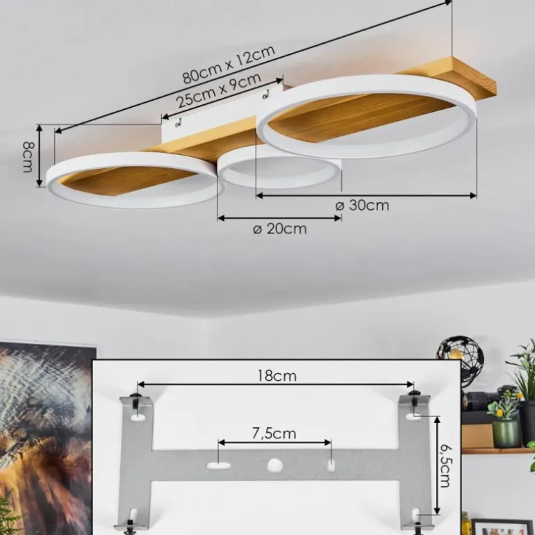 Plafonnier Rodekro LED Écru, Blanc, 1 lumière