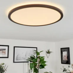 Plafonnier Sasinhosa LED Noir, 1 lumière, Télécommandes