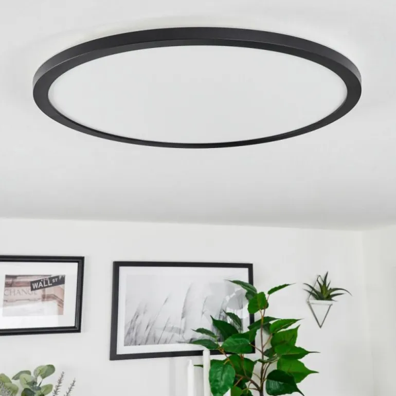 Plafonnier Sasinhosa LED Noir, 1 lumière, Télécommandes