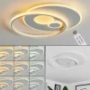 Plafonnier Selim LED Blanc, 1 lumière, Télécommandes