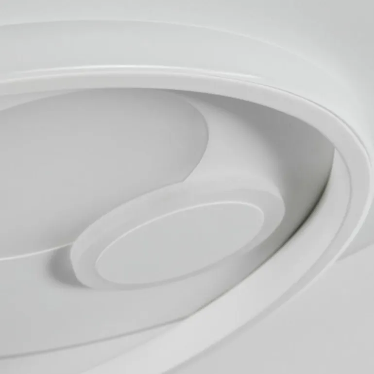 Plafonnier Selim LED Blanc, 1 lumière, Télécommandes