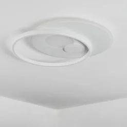 Plafonnier Selim LED Blanc, 1 lumière, Télécommandes