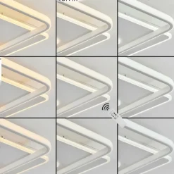 Plafonnier Selim LED Blanc, 1 lumière, Télécommandes