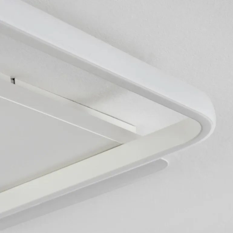 Plafonnier Selim LED Blanc, 1 lumière, Télécommandes