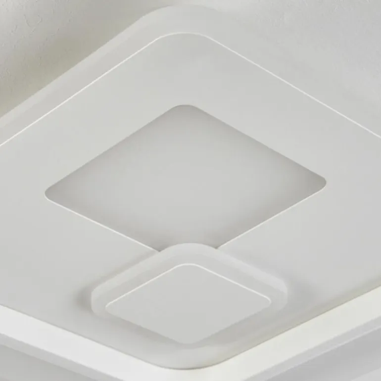 Plafonnier Selim LED Blanc, 1 lumière, Télécommandes