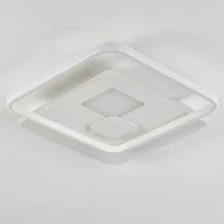 Plafonnier Selim LED Blanc, 1 lumière, Télécommandes