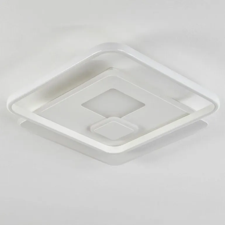 Plafonnier Selim LED Blanc, 1 lumière, Télécommandes