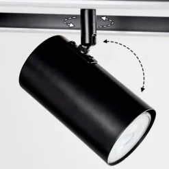 Plafonnier Sequeira LED Bois clair, Couleur bois, Noir, 3 lumières