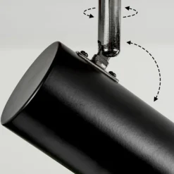 Plafonnier Sequeira LED Couleur bois, Noir, Blanc, 3 lumières